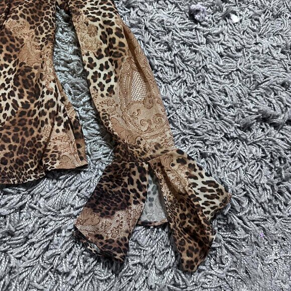 Rampage Y2K long Sleeve Semi Sheer whimsygoth Fairy Top Size S - Picture 4 of 7